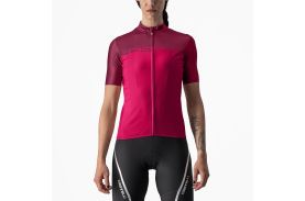 Tricou cu maneca scurta Castelli Velocissima de dama Rosu/Visiniu S