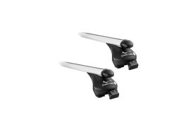 Sistem Bare transversale Green Valley EasyOne Quick aluminiu pentru VOLVO V60 Cross Country, 5 usi Estate, model 2015-2018, Sistem cu prindere pe bare longitudinale integrate