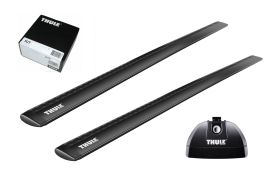 Bare transversale Thule Rapid System Wingbar Evo Black pentru FIAT Qubo, 4/5 usi MPV, model 2008 - 2017, Sistem cu prindere in puncte fixe