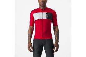 Tricou cu maneca scurta Castelli Prologo 7 Rosu/Alb/Negru L