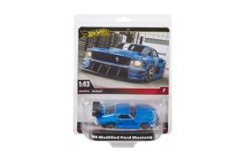 Hot wheels premium real riders masinuta metalica modified ford mustang 69 scara 1:43