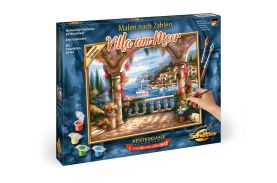 Kit pictura pe numere schipper vila la malul marii