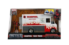 Jada marvel set camionul de mancare scara 1:24 si figurina metalica deadpool