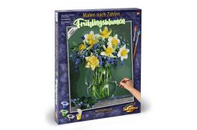 Kit pictura pe numere schipper buchet cu flori de primavara