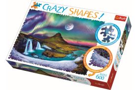 Puzzle trefl 600 cu piese ciudate - aurora boreala islanda