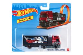 Hot wheels camion mercedes-benz actros rosu