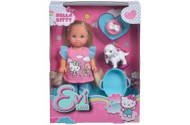 Spapusa evi hello kitty papusa cu animalut catel