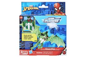 Hasbspiderman set vehicul si figurina green symbiote 10cm
