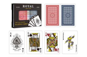 Set 2 pachete carti royal canasta poker din plastic