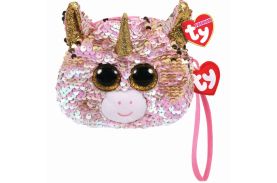 Gentuta de mana din plus ty 10cm unicornul fantasia cu paiete