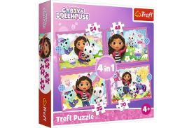 Puzzle trefl 4in1 gabbys dollhouse aventurile lui gabby