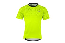 Tricou ciclism Force City, fluo/negru, XL