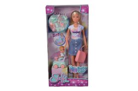 Steffi love papusa steffi cu masinuta premergator si bebe