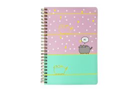 Pusheen agenda cu coperta efect metalic 80 file