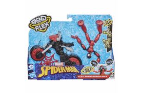 Spiderman figurina flexibila cu motocicleta