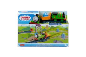 Thomas set de joaca cu locomotiva percy motorizata si accesorii