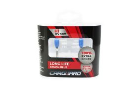 Set de 2 becuri Halogen H1 +100% Intensitate - LONG LIFE - CARGUARD