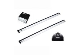 Bare transversale Thule Rapid System Wingbar Evo pentru VW Polo (Mk IV), 5 usi Hatchback, model 1995-2001, Sistem cu prindere in puncte fixe