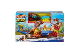 Hot wheels monster trucks set blast station