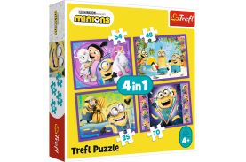 Puzzle trefl 4in1 in lumea minionilor