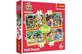 Puzzle trefl 4in1 cocomelon prezentarea familiei