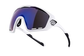 Ochelari Force Ombro Plus, lentila albastra laser, alb mat