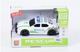 Masinuta de politie polis cu frictiune sunete si lumini scara 1 la 20