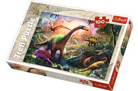 Puzzle trefl 100 pe taramul dinozaurilor