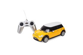 Masina cu telecomanda minicooper galben cu scara 1 la 18