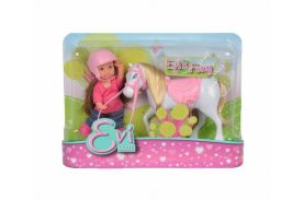 Set papusica evi cu calut alb