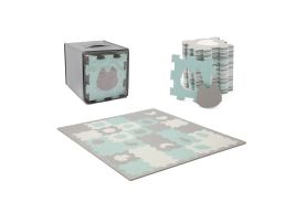 Covoras de joaca kinderkraft luno shapes, puzzle 3d, spuma, mint