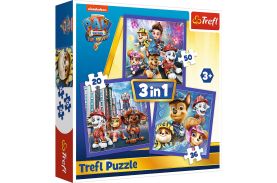 Puzzle trefl 3in1 patrula catelusilor gata de actiune