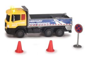 Dickie echipa de utilaje camion cu semne de circulatie 17cm