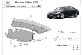 Scut motor metalic Mercedes S-Classe W221 - 4x2, ani fabricatie 2005-2013