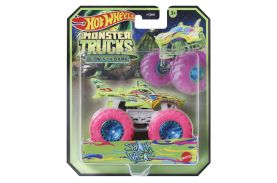 Hot wheels monster truck glow in the dark masinuta shark wreak scara 1:64