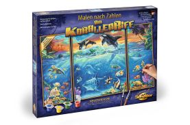 Kit pictura pe numere schipper viata marina, 3 tablouri