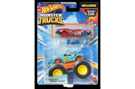 Hot wheels monster truck si masinuta metalica night shifter