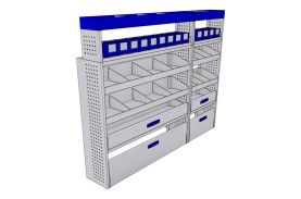 Sistem mobilier modular pe partea dreapta Provan 57-1-143-00 pentru MAN TGE 2017, ampatament L4 (4490 mm), inaltime H3 (2590 mm)