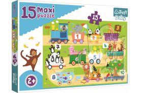 Puzzle trefl 15 maxi trenul cu numere