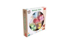Puzzle trefl din lemn echipa animalelor