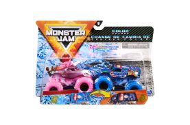 Monster jam set 2 masinute sparkle smash si ice cream man color change