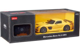 Masina cu telecomanda mercedes-benz sls amg galbena cu scara 1 la 18