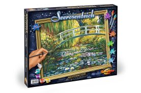 Kit pictura pe numere schipper helesteu plin cu nuferi