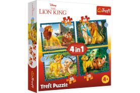Puzzle trefl 4in1 lion king - aventurile lui simba