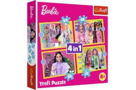 Puzzle trefl 4in1 barbie minunata lume