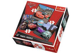 Puzzle trefl 3in1 calatorind in europa cars