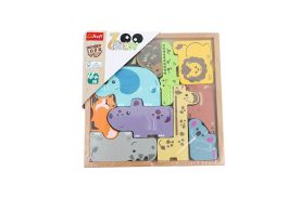 Puzzle trefl din lemn echipa de la zoo