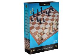 Joc sah cu tabla de lemn