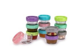 Set 12 recipient sticla pentru hrana bebe, melii, 59 ml