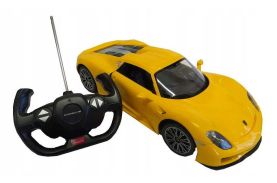 Masina cu telecomanda porsche 918 spyder  galben scara 1 la 14